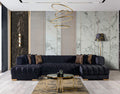 Ariana Black Double-Chaise Sectional