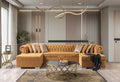 Lauren Double Chaise Sectional Mustard