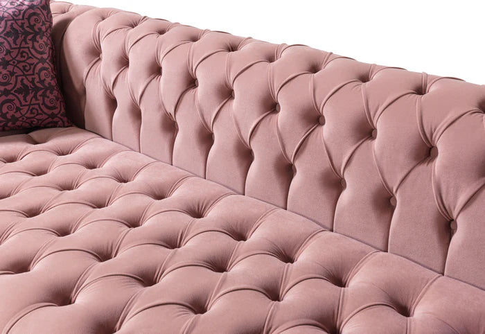 Lauren Double Chaise Sectional Pink