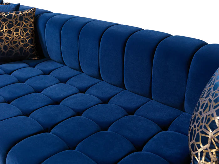 Ariana Blue Double-Chaise Sectional