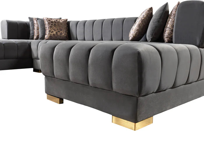Ariana Grey Double-Chaise Sectional