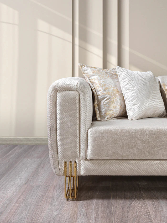 Santana Ivory Sofa & Loveseat