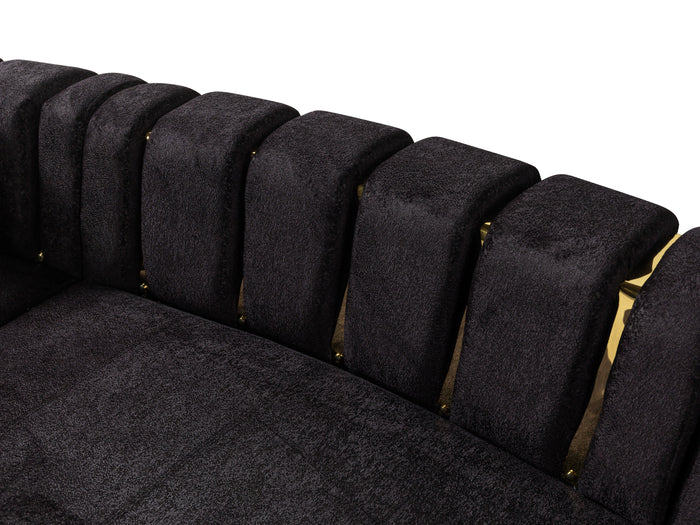 Michelle Black 3pc Sectional